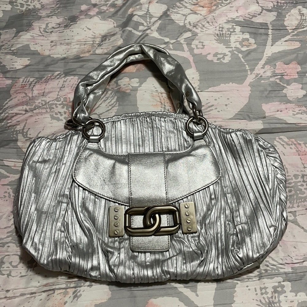 Metallic silver Michael Kors bag